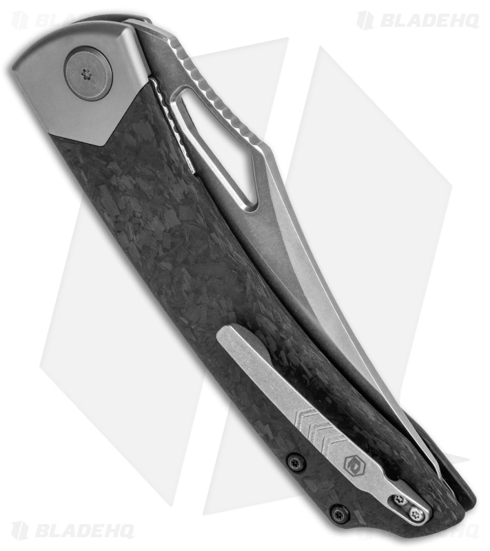 BRS E-Volve Khopesh-B2 Liner Lock Knife Shred Carbon Fiber (4.1" Stonewash) 