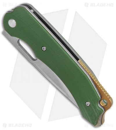 BRS E-Volve Navajo Liner Lock Knife Green G10 (3.5" Stonewash)