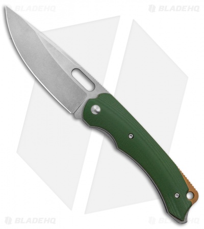 BRS E-Volve Navajo Liner Lock Knife Green G10 (3.5" Stonewash)