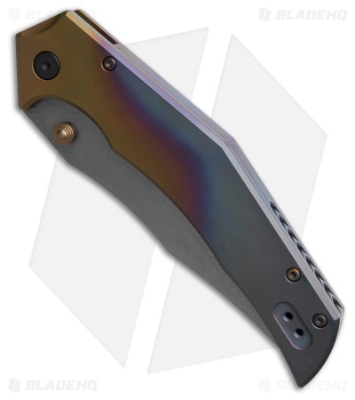 BRS E-Volve Thresher XL Frame Lock Knife Titanium Bronze (3.875" Stonewash)