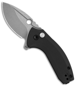 BRS E-Volve Apache Button Lock Flipper Knife Black G-10 (2.5" Stonewash)