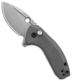 BRS E-Volve Apache Button Lock Flipper Knife Gray G-10 (2.5" Stonewash)