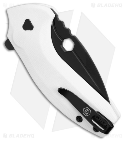 BRS E-Volve Apache Button Lock Flipper Knife Exclusive White G-10 (2.5" Black)