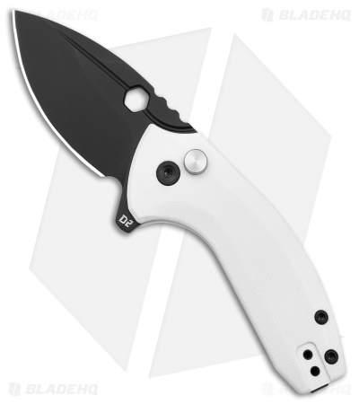 BRS E-Volve Apache Button Lock Flipper Knife Exclusive White G-10 (2.5" Black)