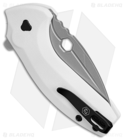 BRS E-Volve Apache Button Lock Flipper Knife Exclusive White G-10 (2.5" SW)