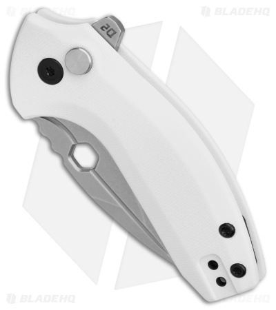 BRS E-Volve Apache Button Lock Flipper Knife Exclusive White G-10 (2.5" SW)