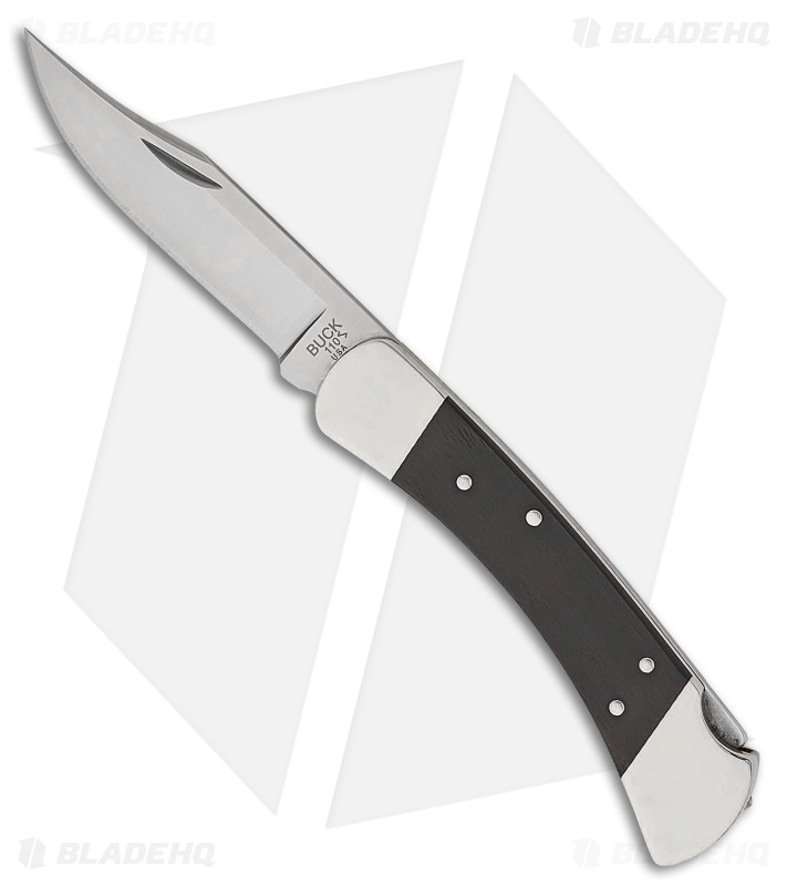 Buck 110 Slim Elite Heritage Lockback Knife Ebony/Nickel Silver (3.75" Satin)