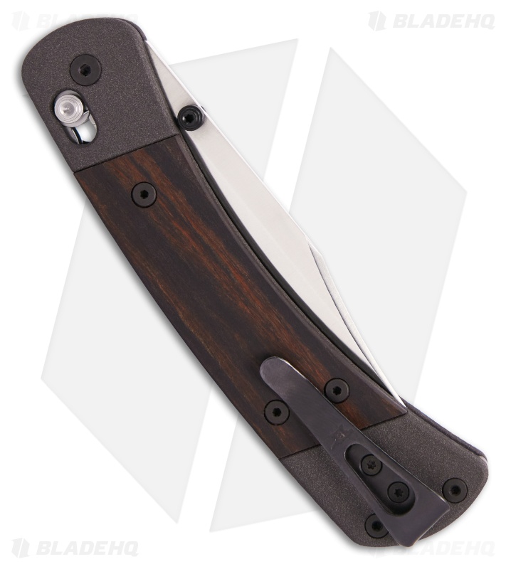 Buck 110 Folding Hunter Crossbar Lock Knife Ebony/Al Bolsters (3.75" Satin)