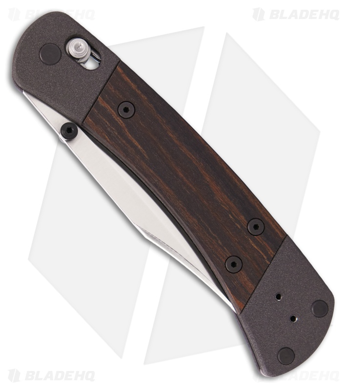 Buck 110 Folding Hunter Crossbar Lock Knife Ebony/Al Bolsters (3.75" Satin)