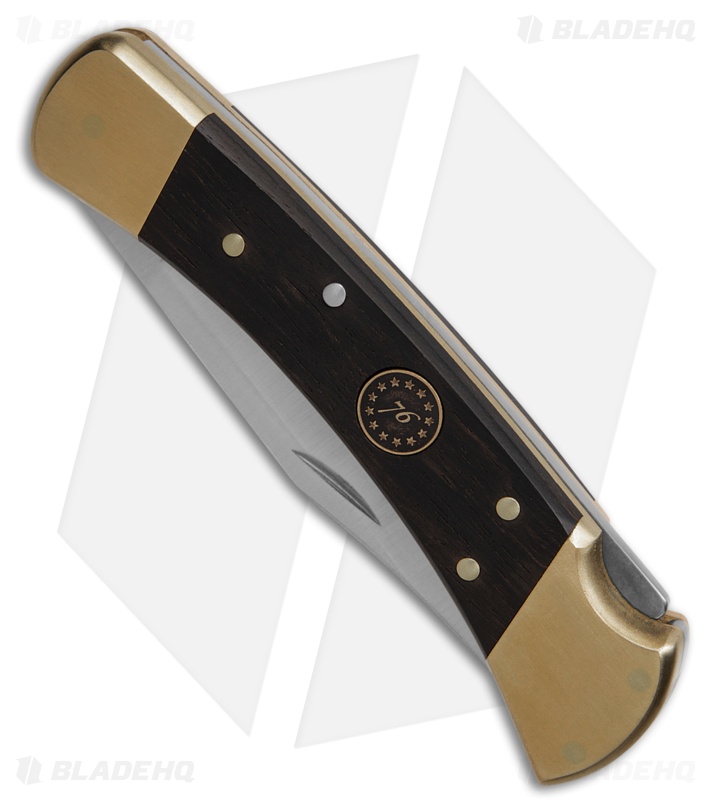 Buck 110 Semiquincentennial Lockback Knife Polished Genuine Ebony (3.75" Satin)