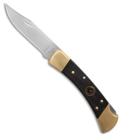 Buck 110 Semiquincentennial Lockback Knife Polished Genuine Ebony (3.75" Satin)