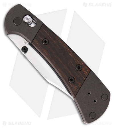 Buck 112 Ranger Crossbar Lock Knife Macassar Ebony/Al Bolsters (3" Satin)