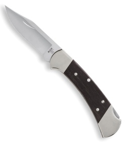 Buck 112 Ranger Slim Elite Heritage Knife Ebony/Nickel Silver (3" Satin)