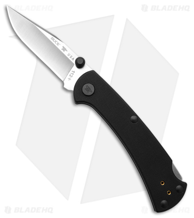 Buck 112 Slim Pro TRX Lockback Knife Black G-10 (3" Satin) 0112BKS3