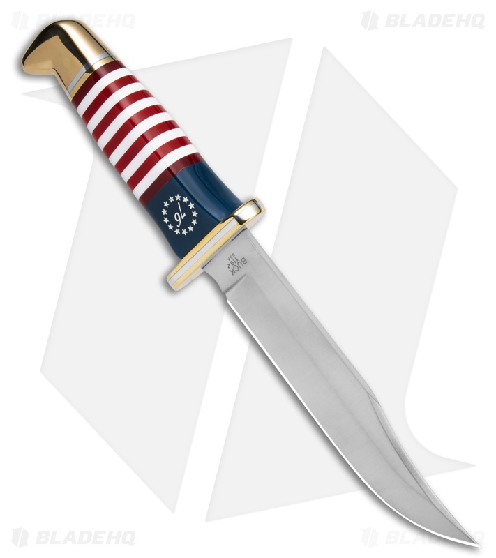 Buck 119 Special Semiquincentennial Knife Red/White/Blue Acrylic (5.9" Satin)