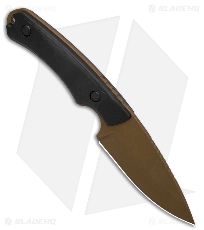 Buck 664 Alpha Hunter Backcountry Fixed Blade Knife Rubber/GRN (3.6" Bronze)
