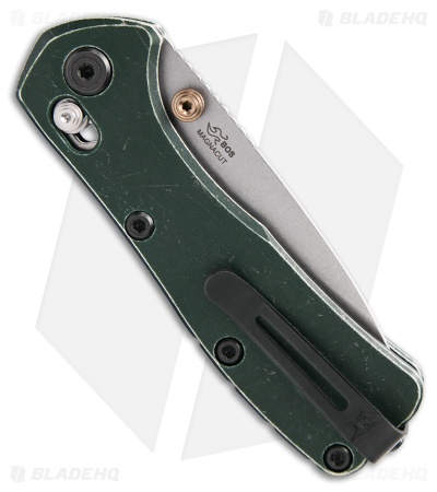 Buck 790 Mini Range Elite Crossbar Lock Knife Trail Worn Green Al (2.6" SW)
