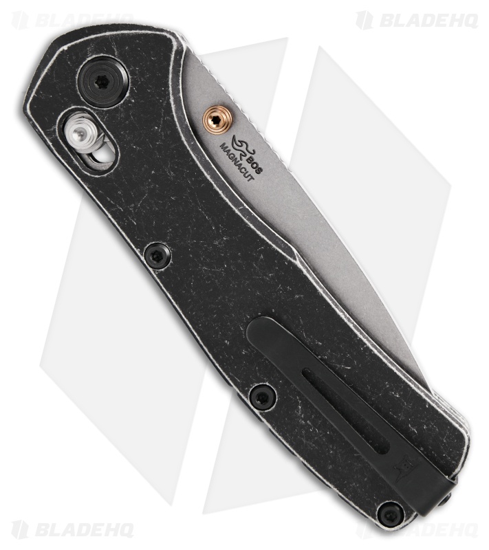 Buck 791 Range Crossbar Lock Knife Trail Worn Black Aluminum (3.4" SW MagnaCut)