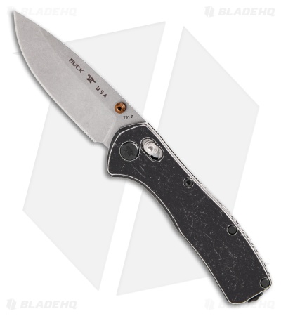Buck 791 Range Crossbar Lock Knife Trail Worn Black Aluminum (3.4" SW MagnaCut)