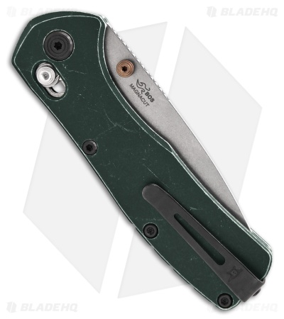 Buck 791 Range Crossbar Lock Knife Trail Worn Green Aluminum (3.4" SW MagnaCut)