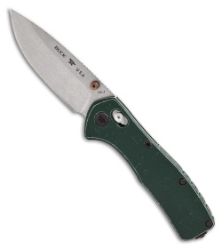 Buck 791 Range Crossbar Lock Knife Trail Worn Green Aluminum (3.4" SW MagnaCut)