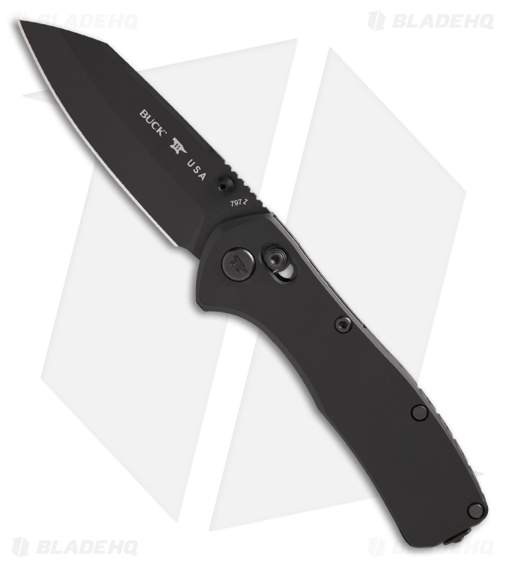 Buck 797 Range Ops Elite Crossbar Lock Knife Black Aluminum (3.4" Black)