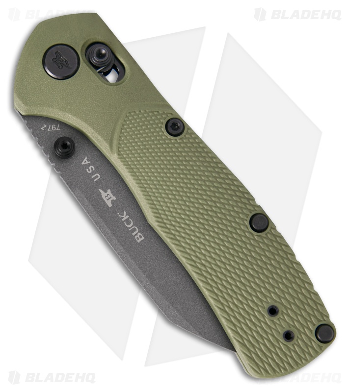 Buck 797 Range Ops Pro Crossbar Lock Knife Green GFN (3.4" Gray)