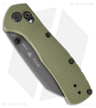 Buck 797 Range Ops Pro Crossbar Lock Knife Green GFN (3.4" Gray)
