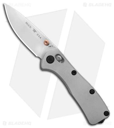 Buck 790 Mini Range Elite Crossbar Lock Knife Gray Al (2.6" Satin MagnaCut)