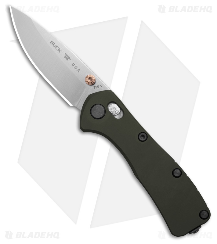 Buck Knives 790 Mini Range Elite Knife Green Al MagnaCut