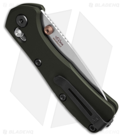 Buck 790 Mini Range Elite Crossbar Lock Knife Green Al (2.6" Satin MagnaCut)