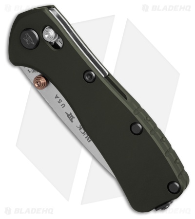 Buck 790 Mini Range Elite Crossbar Lock Knife Green Al (2.6" Satin MagnaCut)