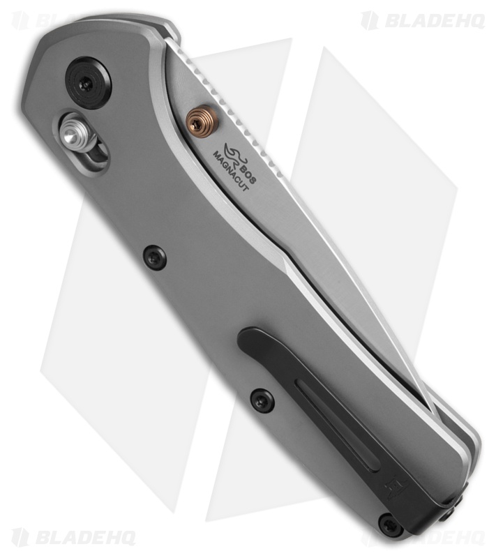 Buck 791 Range Elite Crossbar Lock Knife Gray Aluminum (3.4" Satin MagnaCut)