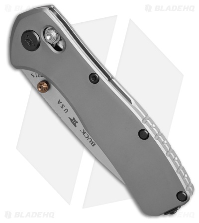 Buck 791 Range Elite Crossbar Lock Knife Gray Aluminum (3.4" Satin MagnaCut)