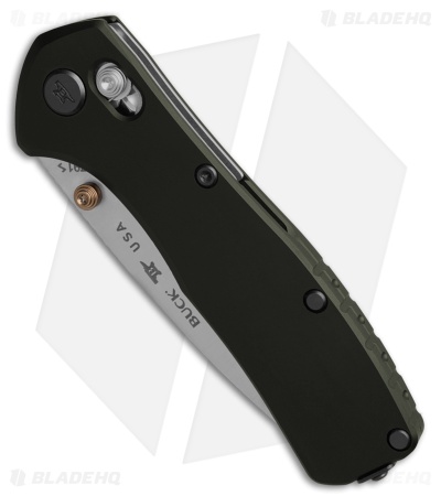 Buck 791 Range Elite Crossbar Lock Knife Green Aluminum (3.4" Satin MagnaCut)