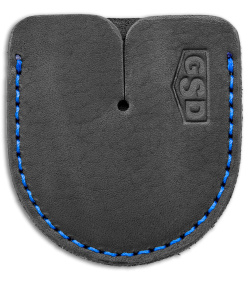 GSD BRNLY Cypop Contra Baldy Cozie - Black Leather w/ Blue Stitching