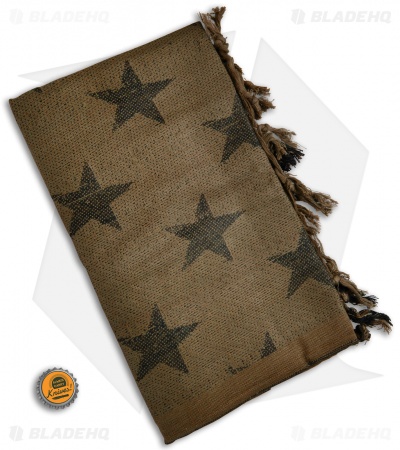 Camcon Shemagh Head Scarf USA Stars (Coyote Brown/Black)