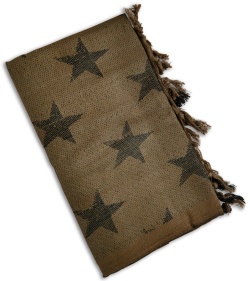 Camcon Shemagh Head Scarf USA Stars (Coyote Brown/Black)