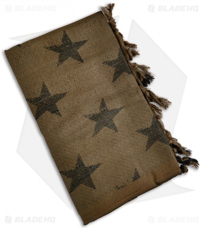 Camcon Shemagh Head Scarf USA Stars (Coyote Brown/Black)