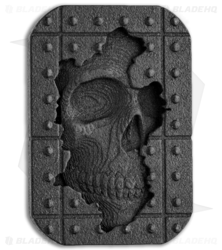 Carpe Diem EDC Memento Mori Stone - Black Steel