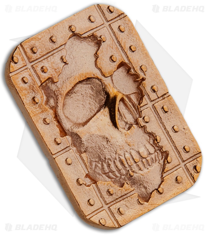 Carpe Diem EDC Memento Mori Stone - Solid Bronze