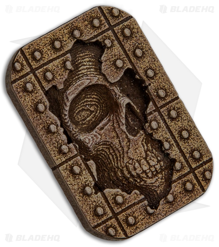 Carpe Diem EDC Memento Mori Stone - Bronze Steel
