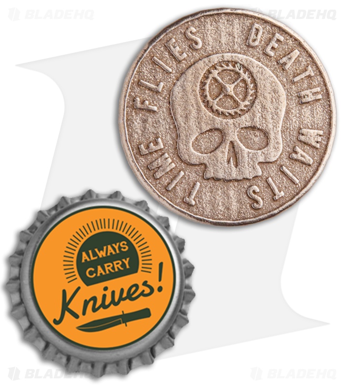 Carpe Diem EDC Original Bronzed Silver Finished Challenge Coin
