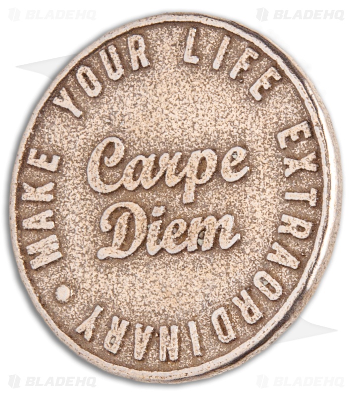 Carpe Diem EDC Original Bronzed Silver Finished Challenge Coin