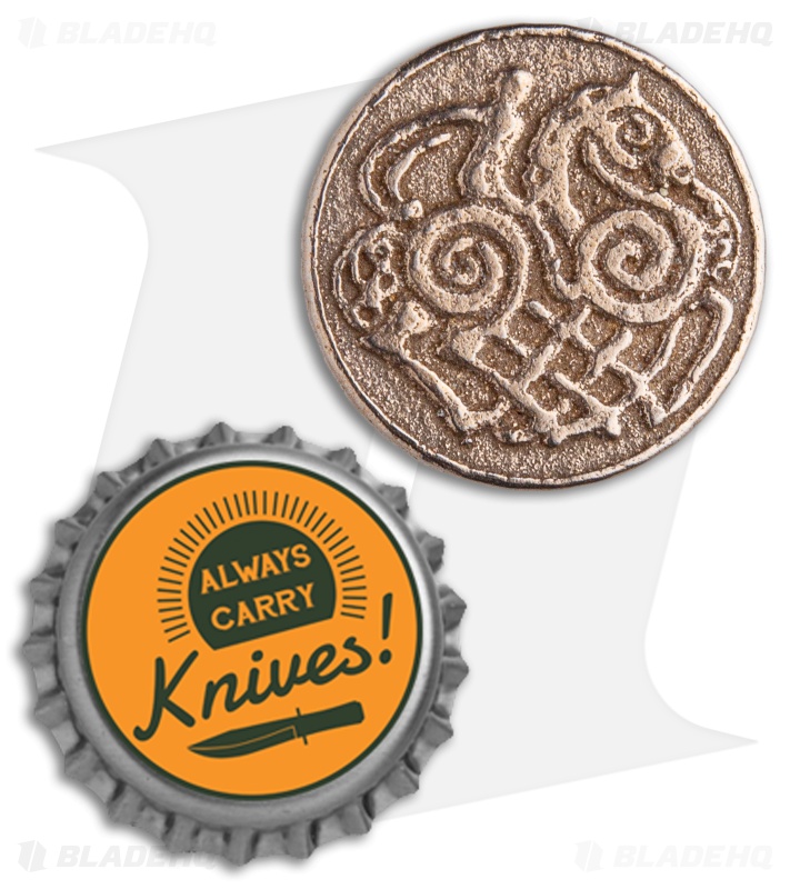 Carpe Diem EDC Viking Travel Talisman Coin - Bronzed-Silver Steel