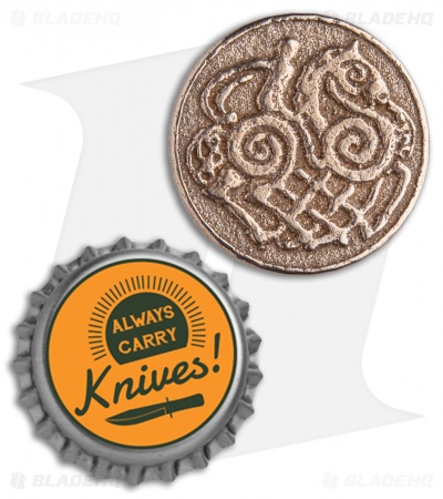Carpe Diem EDC Viking Travel Talisman Coin - Bronzed-Silver Steel