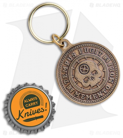 Carpe Diem "Seize the Day" Antique Bronze Finished Challenge Coin Keychain