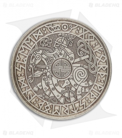 Carpe Diem EDC Viking Travel Coin - Antique Nickel Silver 