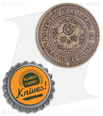Carpe Noctem Challenge Coin | Antique Bronze | Blade HQ