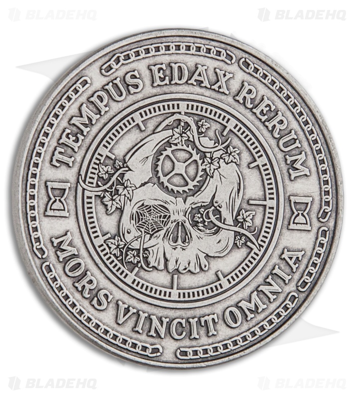 Carpe Noctem "Seize the Night" Antique Silver Finished Challenge Coin 